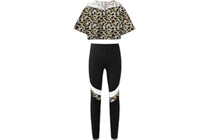 YUUMIN Kinder Mädchen Sportanzüge Jogginganzug Sport Sets Hosen + Crop Top Pullover Bekleidungssets Bauchfrei Mit Kapuze Yoga Fitness Outfit Sportswear