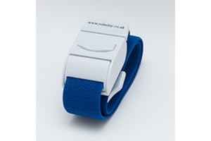 ROLSELEY Garrot Médical De Qualité Avec Boucle A Ouverture Rapide Et Bande Elastique En Polyester Sans Latex Pour Infirmière, Sage-Femme, Auxiliaire Médical, Phlébotomiste, Etudiant En Médecine Et Médecin (BLEU)