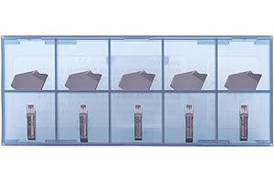 CDBP Inserti per Scanalatura GTN-3 SP300 Carburo di Tungsteno, per Scanalatura e Troncatura, 3mm di Spessore, Rivestimento PVD per Acciaio Inox, 10 pezzi