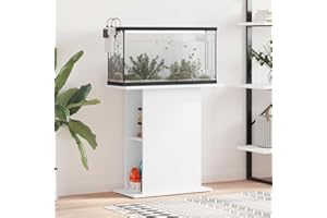 Rantry Aquariumständer Aquarium Unterschrank Aquarien Schrank, Aquarium Tisch mit Stabiler Oberplatte, Aquariumschrank für Sicheren Stand Weiß 75x36x72,5 cm Holzwerkstoff