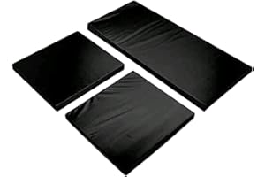 Jardins de Luxe! Outdoor Garden Replacement Rattan Furniture Sofa & Cushions Pads [6cm Thickness] [Waterproof Fabric] (Cushion Set (2 x Chairs + 1 x Sofa), Black)