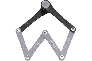 SEATYLOCK FoldyLock Compact Folding Bike Lock - Award Winning Patented High Security Cut Proof Bicycle Lock - Heavy Duty Anti Theft Smart Secure Guard with Key and Case for Bikes or Scooters - 33.5"