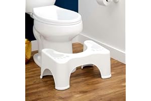 HEXAR® Toilet Step Portable Plastic Potty Stool for Squatting Posture, Non-Slip Bathroom Pooping Aid for Adults and Kids