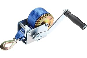 BOOMSTART Handwinde Seilwinde Blau 600LBS 270 KG 6M Bergungswinde Bootswinde Polyester Seilzug