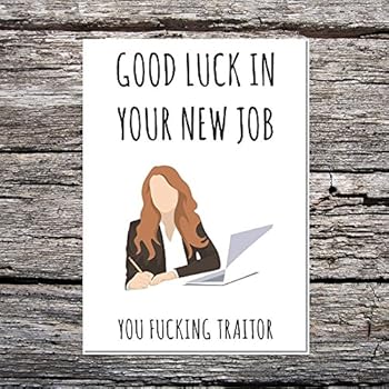 Divertente Af Cards Funny Rude Lasciando Lavoro Donna Good Luck Il Vostro Nuovo Lavoro Cking Traditore Biglietto D Auguri You F Ilparacadutevicenza It