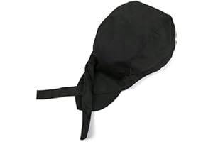 SUPERTOOL Chefs Cap Fashion Kitchen Cook Hats Hotel Chef Waiter Work Cap Canvas Elastic Skull Cap Pirate Cap Professional Catering Chef Hat Bandana Cap Ribbon Cap Turban