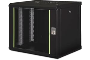 DIGITUS Armoire réseau – rack 19 pouces – 9U – montage mural – profondeur 450 mm – capacité de charge 100 kg – série Unique – noir