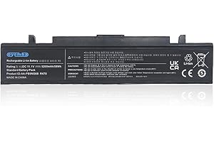 Oyomba AA-PB9NC6B AA-PB9NS6B Batería para Samsung R519 R530 R540 R580 R780 RV511 RC520 R522 NP350V5C NP300E5C NP300E5A NP350E5C NP300V5A NP555A 50P5C AA-PB9MC6W AA-PB9MC6B(5200mAh)