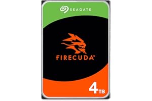 Seagate FireCuda HDD 4To, Disque Dur Interne, CMR 3,5 pouces SATA 6 Goits/s 7 200 tr/min, 256 Mo de mémoire cache, 300 To/an, Services Rescue (ST4000DXZ05)