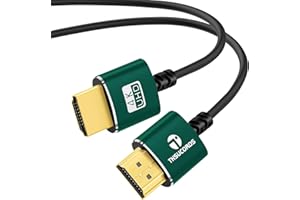 Thsucords Wąski kabel HDMI 7,5M, Ultramiękki i cienki Kabel HDMI do HDMI Ekstremalnie elastyczny i wąski Kabel HDMI obsługuje wysoką prędkość 4K@60Hz 18Gbps 2160p 1080p