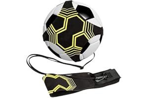 SIMEIXI Fußballtrainer, Einzel-Fußballtrainer, Fußballtrainer mit verstellbarem Gürtel, Fußball-Volleyball-Rugby-Trainingszubehör, Fußball-Trainingshilfen für Kinder und Erwachsene