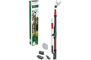 Bosch Home and Garden Sécateur sans fil AdvancedPrune 18V-45 (pour couper sans effort les branches jusqu'à 45 mm ; système 18 V ; jusqu'à 600 coupes ; avec batterie, chargeur et barre d'extension)