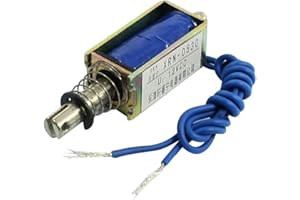 REFURBISHHOUSE Electro-aimant solenoide electrique type pousser/tirer 10mm DC 12V 2.1Kg Force