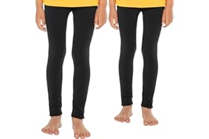 Celodoro Kinder Thermo Leggings (1 oder 2 Stück) - warme Unterhose lang mit Innenfleece