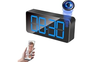 LXMIMI WiFi Cámara Espía, 2.4G/5Ghz WiFi Oculto Reloj Cámara HD 1080P Mini WiFi Cámara Espía con Detección de Movimiento y Visión Nocturna Apoyo Visión Remota