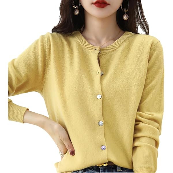 Cardigan Léger Femme Minetom - Manches Longues, Col Rond, Boutons, Tricoté Décontracté