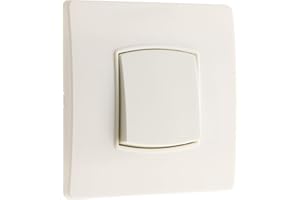 Zenitech - Va & Vient Borne-Auto avec Vis et Griffes Diwone - Blanc - Compatible Boîtes d'Encastrement Standards - Fixation Invisible - Câblage Rapide - Clipsage Facile de la Façade