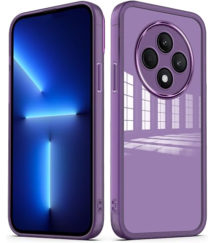 YUECXIN Cover Per Oppo Reno 12F 4G / 12 FS 5G - Custodia Donna Con Brillantini Sfumati E Bordo Elettrolitico (Viola)