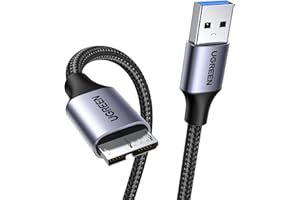 UGREEN Kabel Micro USB 3.0 Kabel USB 3.0 A do Micro B 5Gbps do Zewnętrznych Dysków Twardych.（0,5M）