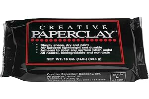 Glorex 0 0904 – Paperclay Modelling Clay, 450 g, White