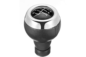 Juttzzei Mini Cooper Car Gear Knob - 6 Speed, BMW Mini Cooper R55-R61 Gear Stick Knob, Upgraded Leather - Black