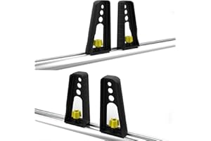 Axenture Roof Bar Ladder Rack - Set of 4 Adjustable Load Stops for Secure Transport, Compatible with All T-Track Roof Rack Cross Bars