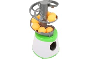 TOPINCN Bordtennis Automatisk Bärraket Lättviktsbärbar Träningsmaskin för Nybörjare, Pingisälskare med 10 Bollar Träningsleksak för Barn, ABS-material