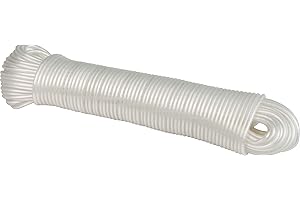 Windhager 05760 05760 Laisse Polyvalente en PVC pour Jardin, câble Universel, Laisse Flexible, Ø 3 mm x 30 m, Blanc Transparent