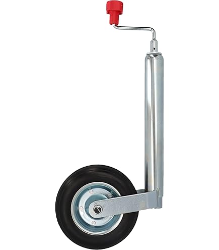 Ruota Jockey Per Roulotte LAS 10630 - Diametro 48mm, Acciaio Zincato, Con Fermaporta