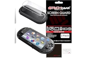 TECHGEAR [2 Pack] Protection Écran pour PlayStation PS Vita Slim (Vita 2000) Avant & Arrière, Film de Protection Clair avec Chiffon et Carte d'Application Compatible pour PlayStation PS Vita Slim
