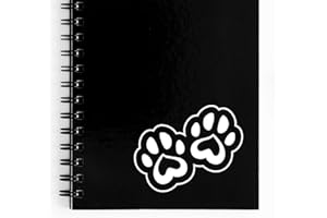 N.I.EDIT.H Edit.H - Autoadhesivo decorativo/Sticker huellas perro almohadilla corazón/Vinilo negro/Pegatina animales / 13.5 x 10.6 cm/Infantil, Creativo, Recreativo, Servicios, Educativo (Blanco)