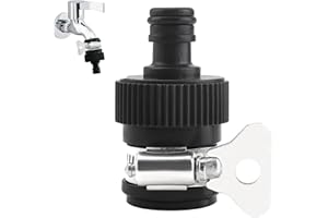EZRANOVA Raccord universel de robinet d'arrosage, adaptateur de tuyau d'arrosage, raccord de robinet d'intérieur 14-22 mm mitigeur rond adaptateur de robinet de cuisine sans filetage manchette réglable en
