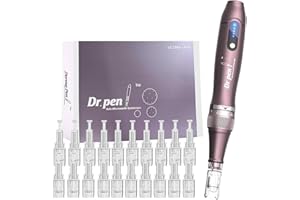 Microneedling Pen, Hoelg Elektrisch Dermapen Microneedling für Hautpflege, Anti, Aging, Falten, Haarausfall, Derma Pen Kommt mit 20 Stück Ersatzkartuschen
