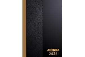 Agenda 2025: Settimanale Da Gennaio a Dicembre 2025 ,12 Mesi, Calendario Mensile E Settimanale, Formato Grande A4 , Nero Mandala