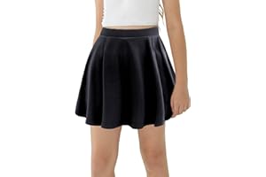 SEAUR Jupe Plissée de Sport pour Fille Jupe Décontracté Basic Enfant Fille 5-14 Ans Jupe de Tennis Golf Jupe-Culotte 110-130cm