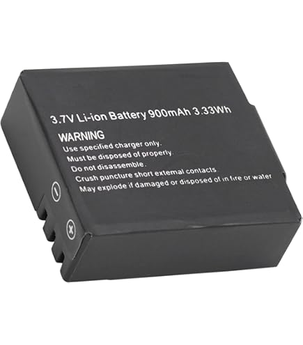 Batterie Compatible GoPro Hero 3 – 1180 MAh, 3,7 V, Li-polymère, Remplace AHDBT-301, Etc.
