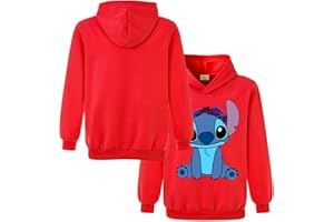 XPIALONG Unisex Kids Hoodies Blue Cat Printing Jumper Boy Girl Long Sleeve Hooded Top