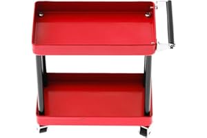 Haowecib Carro De Herramientas, Organizadores De Herramientas Duraderos Compatibles, Rendimiento Duradero De Metal, Fácil De Montar para Garaje De Taller para Accesorios RC(Rojo)