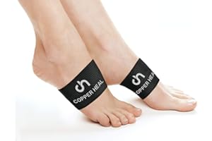 Arch Miedziana orteza kompresyjna 2 sztuki COPPER HEAL - Najlepsze zapalenie powięzi podeszwowej stopy Rękawy medyczne pomagają odciążyć piętę Ostrogi i płaskie stopy Wkładki do ścięgna Achillesa Buty Dr Night Splint Buty do biegania