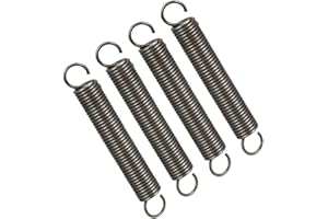 TOP-VIGOR 4Pcs Extension Compressed Spring, 1.2mm Wire Dia, 10mm OD, 70mm Free Length Durable Steel Compression Springs, Small Dual Hook Extended Tension Springs