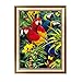 Produktbild logres Papageien Blume 5D Diamant Stickerei Malerei Kreuzstich DIY Craft Home Decor