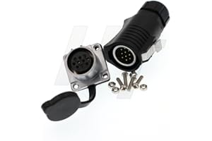 HANGTON CONNECT HangTon LP20 Connettore a 10 pin impermeabile spina maschio femmina presa per montaggio a pannello, connettore circolare elettrico industriale esterno placcato oro