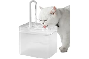 KULSUM Cat Water Fountain for Drinking, 1.5L Large Capacity Pet Drinking Fountain, Ultra Silent Automatic Circulating Water Dispenser, Anti-dry Function for Cats & Dogs