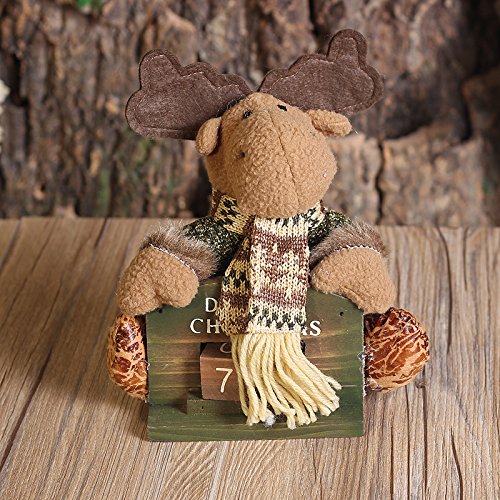 LifeePro Decorazione per la casa Soggiorno Mestieri decorativi Decorazione del desktop Natale di Babbo Natale Countdown Regali di Natale