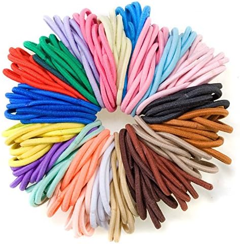 Kanddit 50 Quality Thick Endless Snag Free Hair Band Elastics Bobbles Bands Ponios