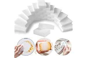 ‎YEAHWHEE Schmutzradierer, 50 Stück Schwamm Radierschwamm Putzschwamm Zauberschwamm Magic Sponge Eraser, Wunderschwamm Weiß Reinigungsschwamm Melamin Schwamm für Haushalt, Küche, Wand, Bad, Schuhschwamm