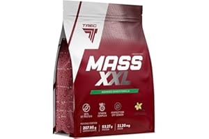 ‎TREC NUTRITION Trec Nutrition - MASS XXL 1000g VANILLE - Gainer mit Molkenprotein, Kohlenhydraten und Vitaminen, Ideal für Muskelaufbau