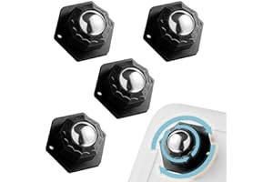 SVOCK 4 Pièces Roulettes pour Meubles - Universelles Adhésives 200kg Schwarz, 360° Poulie Mobile Rotative pour Charges Lourdes