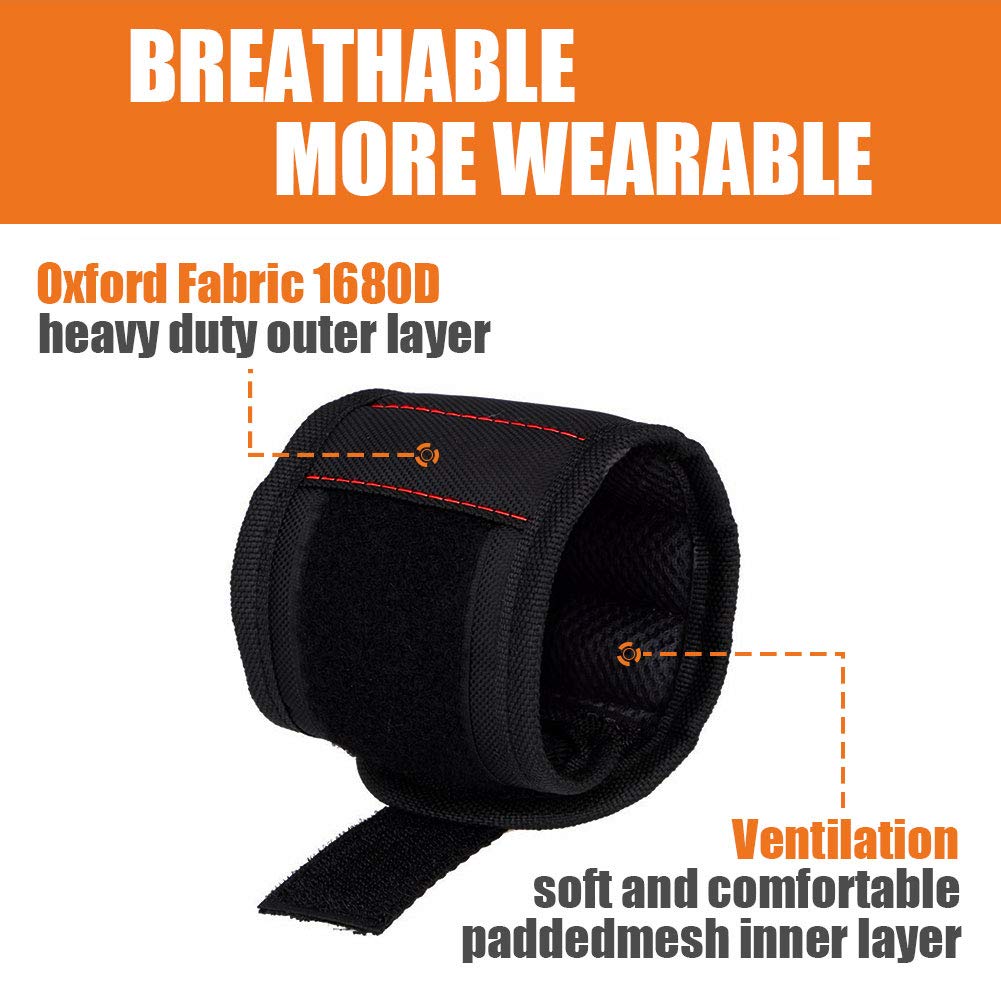 Tool Cadeau Pour Diy Handyman Cadeau Fete Des Pere Bracelets Magnetiques Reglable Avec 15 Aimants Forts Pour Vis Clous Trepans De Forage Idee Cadeau Homme Papa Anniversaire Outillage A Main Et Electroportatif