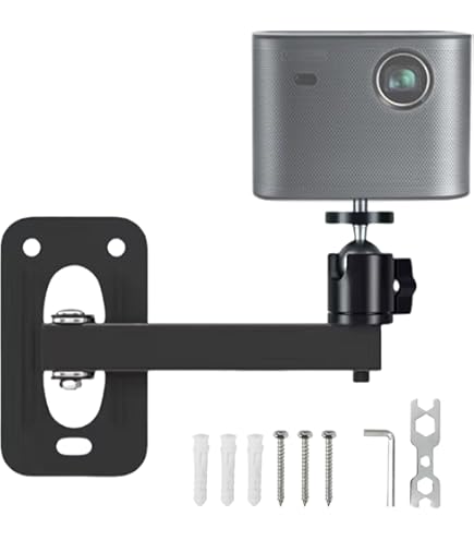 Rokeblau Projector wandmontagebeugel voor Xgim Horizon & Xgim Horizon Pro, XGIM H2&XGIM H3S&Z6X/JGO J10S, aluminiumlegering materiaal roestroestroest, 360° rotatie voor het aanpassen van de kijkhoek